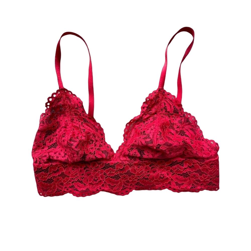 b.tempt'd Red and Black Lace Bralette Medium